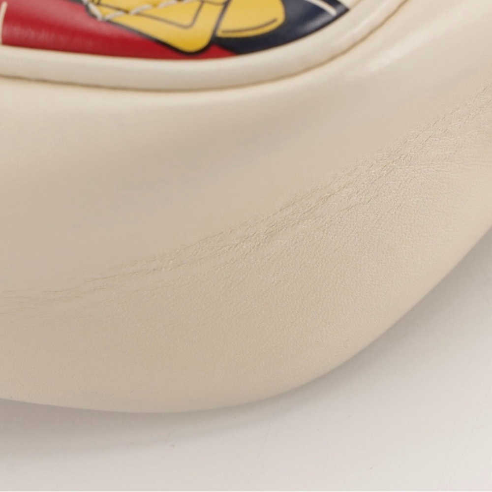 GUCCI Trompe L'Oeil Print GG Marmont Chain Shoulder Bag in Matelassé Leather - Picture 6 of 8